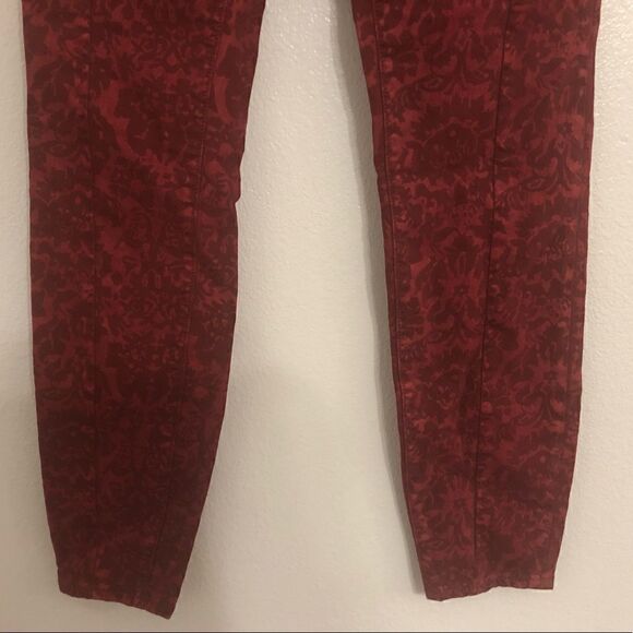 NWT ANTHROPOLOGIE Pilcro & The Letterpress High Rise Denim Flocked Leggings - Picture 7 of 16